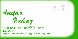 andor nehez business card